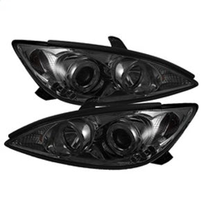 Spyder Toyota Camry 02-06 Projector Headlights LED Halo LED Smoke High H1 Low H1 PRO-YD-TCAM02-HL-SM